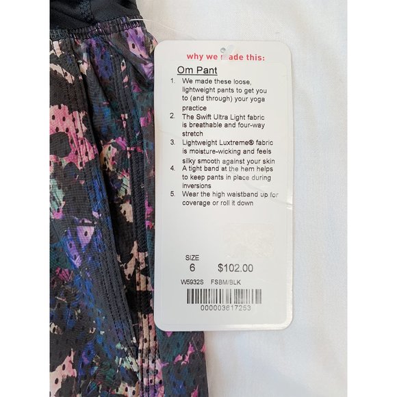 Lululemon “Om Pant” (Multi/Black) - Picture 5 of 6
